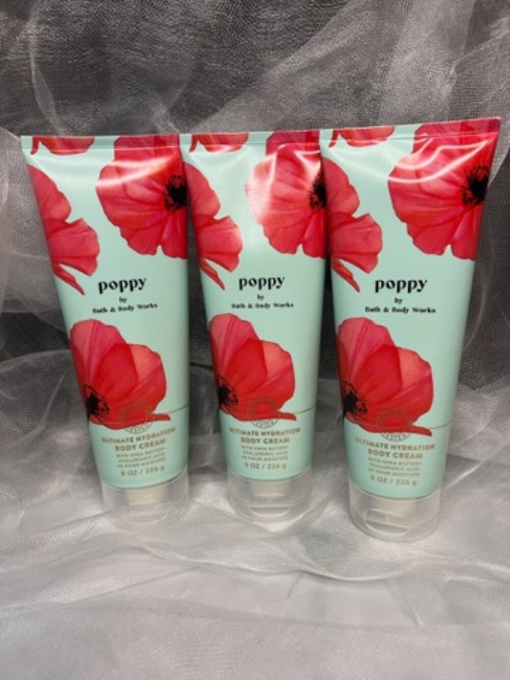 Set of 3 Bath & Body Works Poppy Ultimate Hydrating Body Cream (FL1107)
